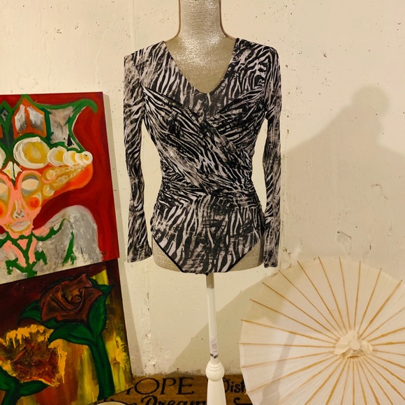 Sexy Zebra bodysuit by Bebe - Picture 3 of 4